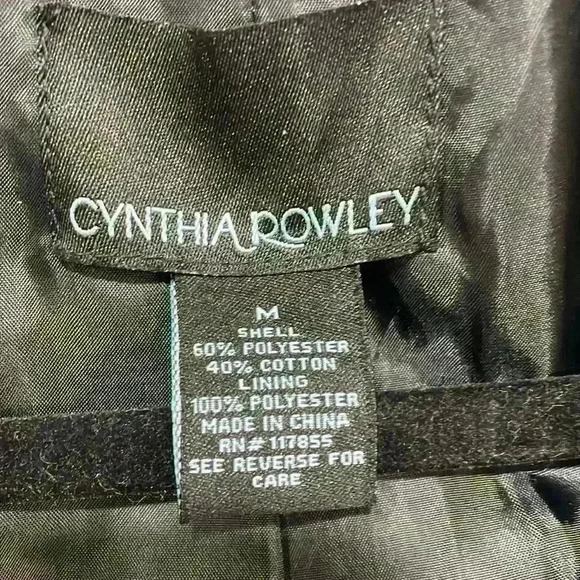 Cynthia Rowley button down geometric pattern peacoat size medium - Picture 3 of 7